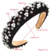 Luxury Diamond Heart Pearl Sponge Headbands Fashion Hair Accessories Women Party Shining Hair Band Hoop Headwear