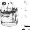 Cat Bowls Feeders 1.8L Pet Water Dispenser With Faucet Transparent Filter Quiet Matic Drinking Fountain For Cats Dogs Sensor Kit 2 Dh1Yw