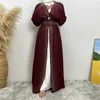 Etniska kläder Abaya Dubai Luxury Long Dresses Diamonds Gorgeous Party Style Muslim Modesty Robe Islams Khimar Kebaya Ramadan Kimono