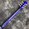 Grote Blue Gloss Finish Jazz-E-Gitarre, halbhohler Archtop-Ahornkorpus