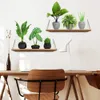 Autocollants muraux plante verte Pot support salon salle à manger canapé fond décoration papier décor à la maison murale auto-adhésif décalcomanies 23042