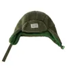 Vendo cappelli russi caldi per donna uomo berretto invernale in lana di agnello verde protezione per le orecchie cappello bomber ispessito 240102