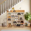 Flash Sale6Layer Shoe Rack with 2 Drawers Bamboo Color Storage Cabinet for EntrywayUSStock 240102