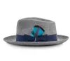 Chapéu-coco masculino chapéus fedoras chapéu jazz cor bloco arco elegante pura lã pára-sol feltro 240102