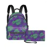 School Bags 2024 Trend Wallet Set Polynesian Tribal Pattern Print On Demand Custom Women's Waterproof Lightweight Small Backpack Wholesale