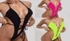 Costumi da bagno sexy femminili 2021 Costumi da bagno estivi Halter Push Up Perizoma Fasciatura Costume intero String Costume da bagno da spiaggia per le donne8875758