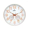 Wall Clocks Large Clock 3d Silent Night Light Luminous Living Room Hygrometer Creative Mechanism Digital Watch