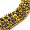 Necklaces Natural Gem Stone Yellow Tiger Eye Round Loose Beads 4 6 8 10 12 14 16mm Fit Diy Charms Jewelry Making Accessories Bracelet