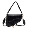 Womens Bag Designer Autumn New Single Shoulder Messenger Personlig sadel Korean Solid Color Literary Trend