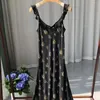 Casual Dresses Floral Print Sling Dress for Women Flying Sleeve Sexig Silk Sleeveless Female Off-Shoulder Summer 2024 Maxi Robe