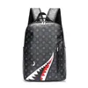 Rugzak Rugzaktas Heren Rugzak Student Computer Mode Shark Bag met grote capaciteit Street Trend Plaid 230708