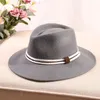 100% chapéu de lã australiano masculino aba larga feltro fedora mãe inverno mulher moda chapéus trilby 240102