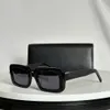 Schwarze 534 Sunrise-Sonnenbrille, rechteckig, dunkelgraue Linse, Damen- und Herren-Designer-Sonnenbrille, Sonnenbrillen, Gafas de Sol, UV400, Brillen mit Box