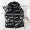 Men's Vests Men Shiny Duck Down Coats Winter Hooded Casual Down Jackets White Duck Down High Quality Male Outdoor Windproof Warm Jackets 3XL J240103