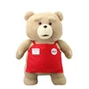 46 cm TED film en peluche ours en peluche 2 jouets de poupée dans les styles de tablier doux animaux en peluche poupées pour enfants cadeau 240103