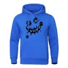 L'expression terrifiante du style graffiti Sweats à capuche pour hommes Street Hip Hop Sweat à capuche en polaire avec poche Pull à col rond Vêtu 240102