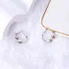 Boucles d'oreilles en argent 925 Dreamcatcher énorme papillon 2023 Nouveau véritable argent sterling 925 coloré arc-en-ciel punk CZ boucles d'oreilles à clous de mariage bijoux de fiançailles cadeau