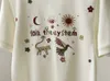 24SS New Christy Dawn Женская дизайнерская футболка Модная футболка с трехмерной вышивкой в виде животных 100% хлопок Повседневный пуловер Спортивный топ Женские пляжные футболки
