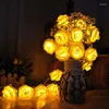 Decorative Flowers 1P 1.5m 10LED Rose Flower Led String Light Artificial Garland Fairy Lights For Wedding Valentine's Day Birthday Party