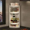 Boîtes à épices de rangement de cuisine, porte-bouteille, étagère d'angle rotative à 360 °, organisateur réglable en couches pour la maison