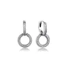 Earrings Signature Sparkling Double Hoop Earrings Fashion Female Jewelry Sterling silver Earrings For Woman Jewelry Making