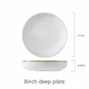 Plates White Porcelain Dinner Bowls Salad Soup Bowl Dishes Vertical Stripes Tableware Set For 1/2/4 Person Restaurant