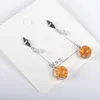 Boucles d'oreilles pendantes pour femmes, ensemble de fleurs, bijoux à la mode, géométriques, en verre de cristal, clous en forme de cœur, vente en gros, # KY504