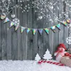 Party Decoration 2024 Winter Wonderland Snow Birthday Banners Paper White Snowflakes Garlands Hanging For Christmas Home Decorations
