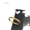 Nieuw merk klassieke designerarmband van autobanden Precision Edition Gold Card Home Thread Wide Four Diamond LOVE Eenvoudig en geavanceerd paar met originele doos