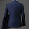 Herenpakken Blazers Origineel ontwerp Marineblauwe tweedelige pakken voor mannen voor formele gelegenheden Bruiloften Elegante blazers Avondjurk (aangepaste maat) Q230103