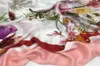 Sciarpe quadrate floreali con stampa floreale in materiale di seta stile 100 completamente nuovo per donna taglia 130 cm 130 cm9434091