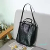 Vegetable tanned simple versatile casual commuting women's leather hollowed out tote bag with one shoulder