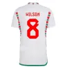 2023 Pays de Galles Hommes Soccer Jerseys Bale Wilson Allen Ramsey Johnson 22 23 Coupe de l'équipe nationale du monde Rodon Vokes Accueil Chemises de football Kit pour enfants adultes Uniformes