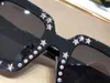 Sonnenbrille für Männer und Frauen, Sommer, 0780, trendiger Acetatrahmen mit Sterndiamanten, modischer und Cersatile-Stil, Anti-Ultraviolett-Retro-Plattenbrille, zufällige Box