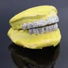 Moissanite Grillz Custom Hip Hop Jewelry 18K Gold Plated Envisible مع Princess Cut 925 Silver VVS Mossanite Jewelry