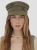 ベレットベレー帽のブランドデザイナー女性フラットバイザーキャップミリットレイキャップ冬のウールSBOYキャップS M L 230707