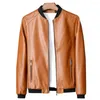 Herrjackor 2024 Autumn Leather Jacket Bomber Motorcykel Män Biker PU Trend Casual Slim Baseball Fashion Male Clothes