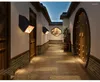 Wandleuchte im chinesischen Stil, Hintergrund, antike El-Treppe, im Freien, klassisch, personalisierter Innenhof, Gang