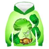 Sweat-shirts imprimés en 3D, vêtements pour enfants, hauts pour garçons, automne et hiver, sweat à capuche pour enfants, plantes Vs. Zombies Pull Casual Fun Boy Sweats à capuche LJ201216