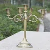 Holders Bronze metal candle holder 5arms candle stand 27cm tall wedding event candelabra candle stick
