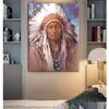 Peintures American Nature Indian Woman Wall Art Toile Prints avec plume sur les images décoratives Cuadros7364771 Drop Delivery H DHTK1