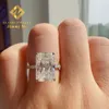 14K Real White Gold Wspaniała ślubna biżuteria ślubna 5CT Diamond Pierścień zaręczynowy