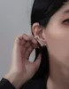 Boucles d'oreilles en argent pur S925, Micro incrusté de précision, Clip d'oreille sans trou, avancé européen et américain