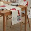 Table Cloth Christmas Snowflakes Love Linen Runners Dresser Scarves Decor Farmhouse Dining Decoration