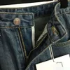 Abiti casual di base Primavera / estate Pantaloni in denim a gamba larga a vita alta con cerniera frontale a lettera Hot Diamond a corpo intero da donna