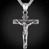 Pendentif Colliers Vente de bijoux pour hommes européens américains Christian Jésus Croix Collier Rétro Chaîne