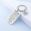 Porte-clés en acier inoxydable pour femmes, hommes et enfants, lettres, père, mère à mon fils, cadeau d'anniversaire, Souvenir, vente en gros