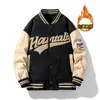 Baimushi Suede Baseball Uniform American Vintage Coat Autumn Winter Harajuku Letter Brodery Jacket Hip Hop Clothes 240102