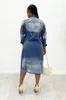 Atacado meninas casual denim trench coats buraco cardigan jaquetas estudantes manga longa plus size magro outwear S-3XL 1357