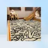 Teppich Keith Haring Unordentliches Puzzle -Fläche Teppichboden luxuriöser Wohnzimmer Schlafzimmer Bettwäsche Fenster 2210178401130